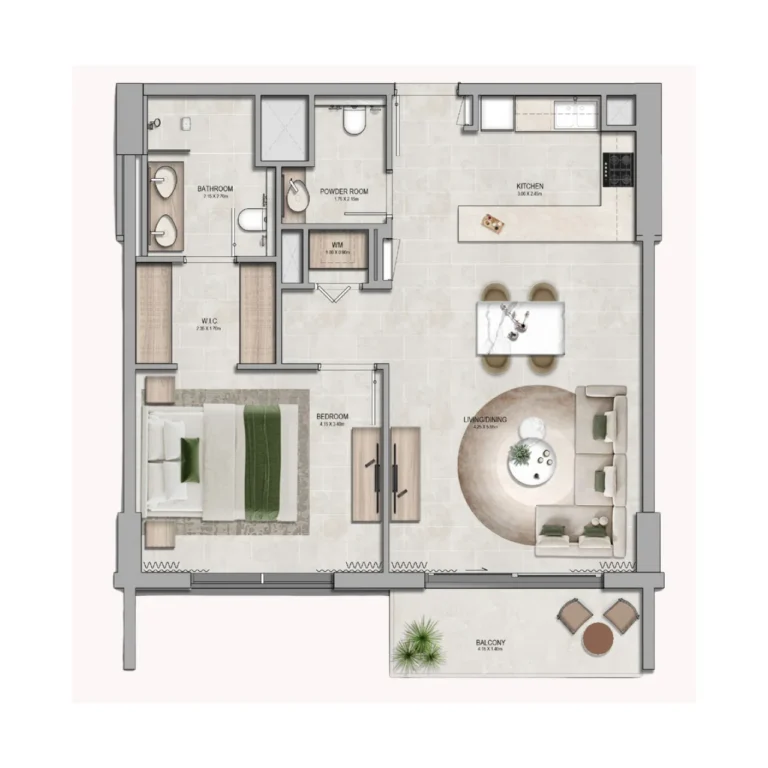1 Bedrooms