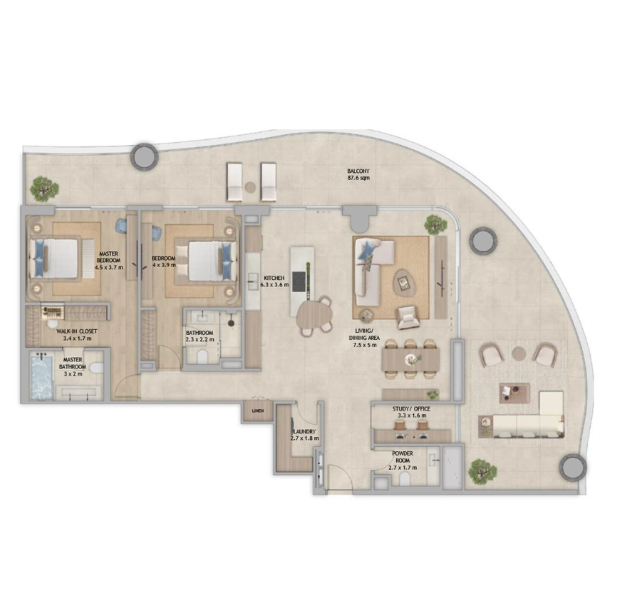 2 Bedrooms
